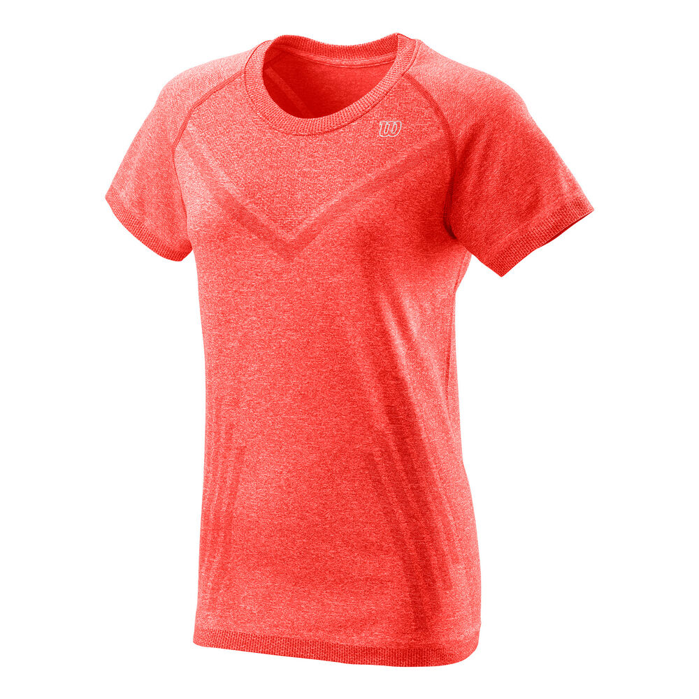 Wilson Power Seamless Camiseta De Manga Corta Mujeres-Coral