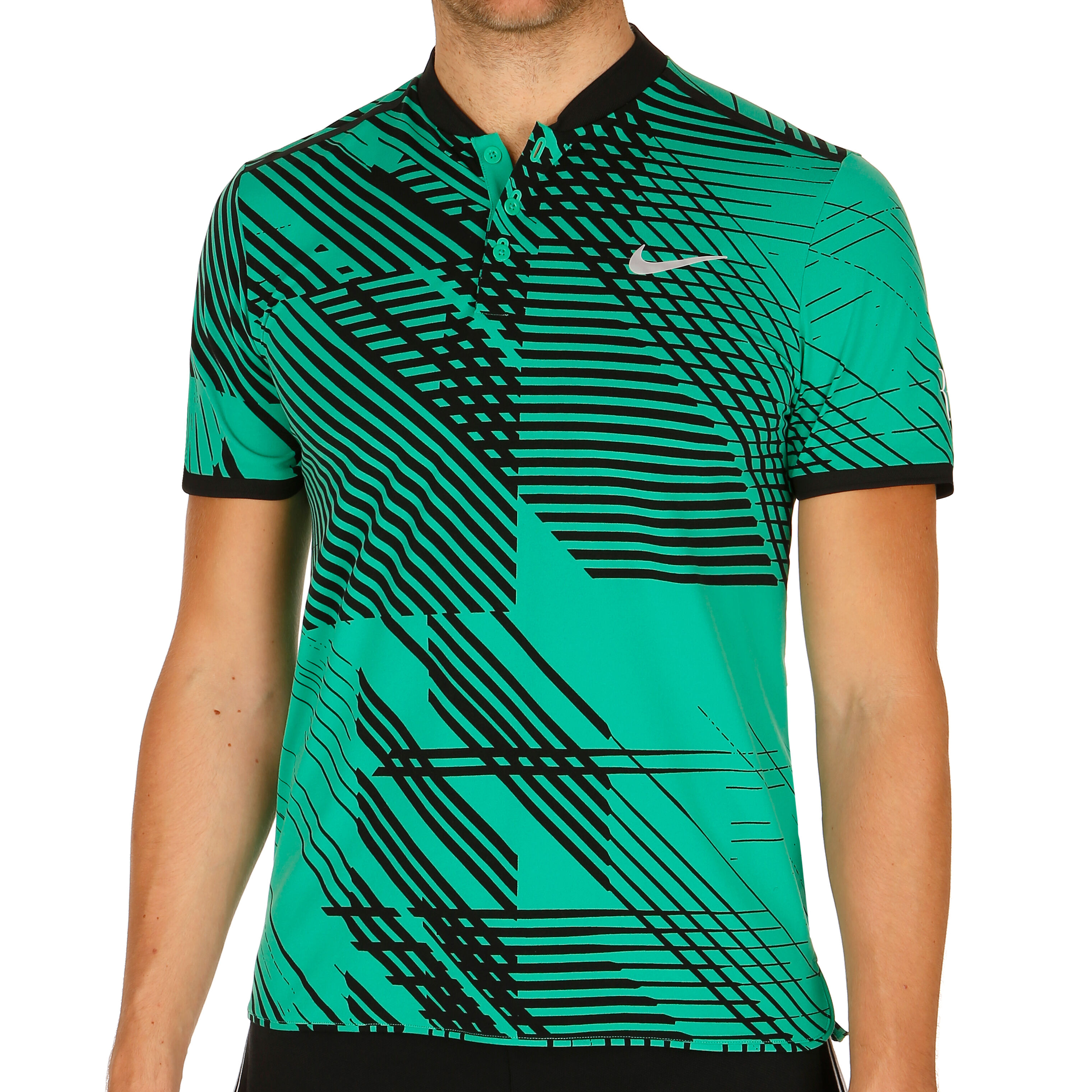 Nike Roger Federer Advantage Premier Polo Hombres - Verde, Negro compra  online | Tennis-Point
