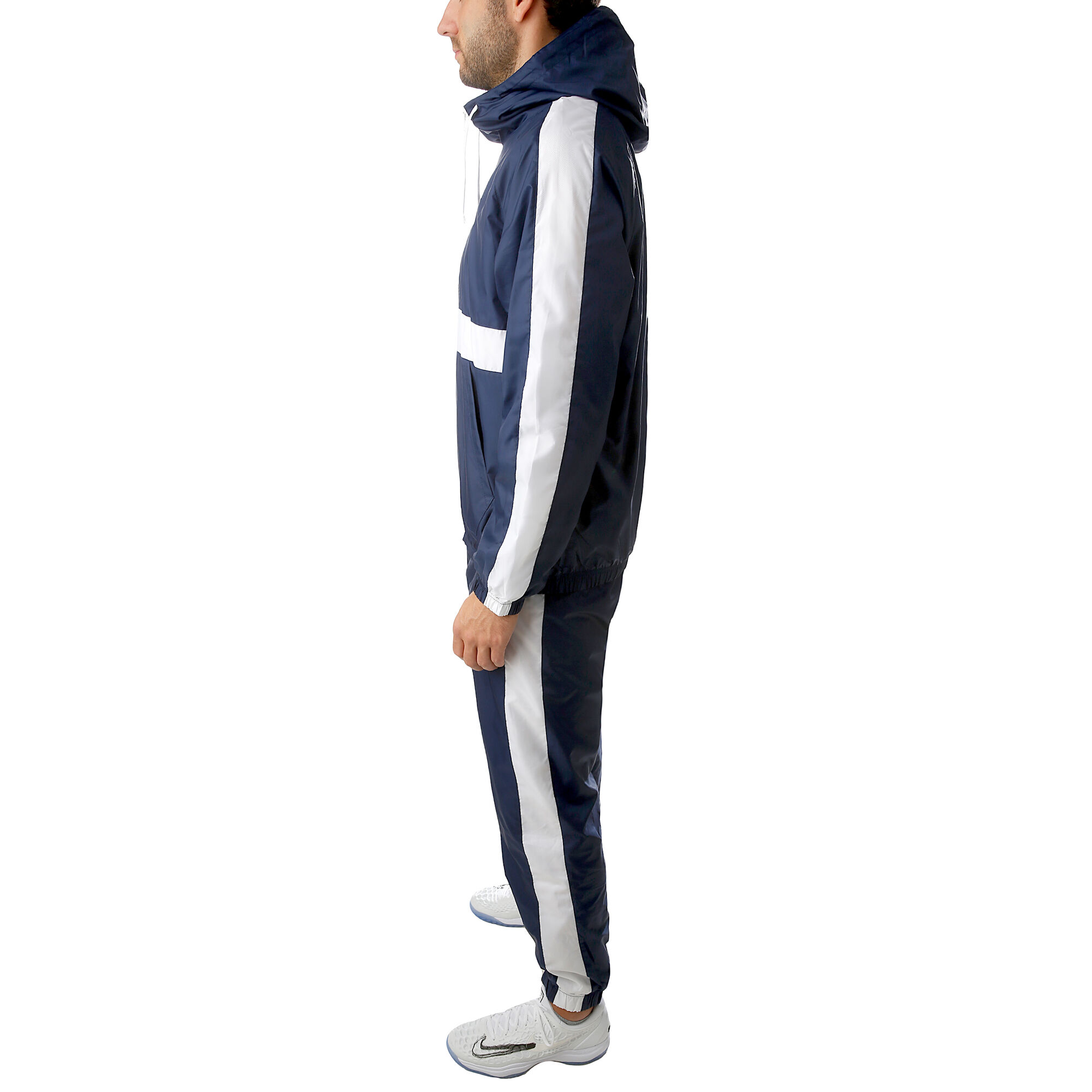 Nike Sportswear Woven Hooded Hombres Azul Oscuro, Blanco compra online | Tennis-Point