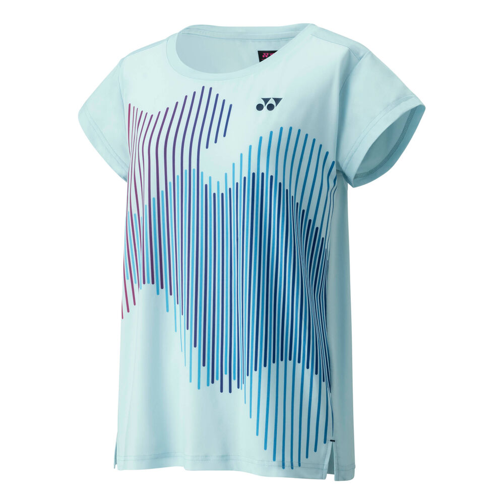 Yonex Crew Neck Camiseta De Manga Corta Mujeres - Azul Claro