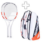 Pack Raqueta + Raquetero Babolat 2x Pure Strike 100 plus Schlägertasche