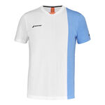 Ropa Babolat Babolat Play Crew Neck Camiseta de manga corta Hombres - blanco, azul claro