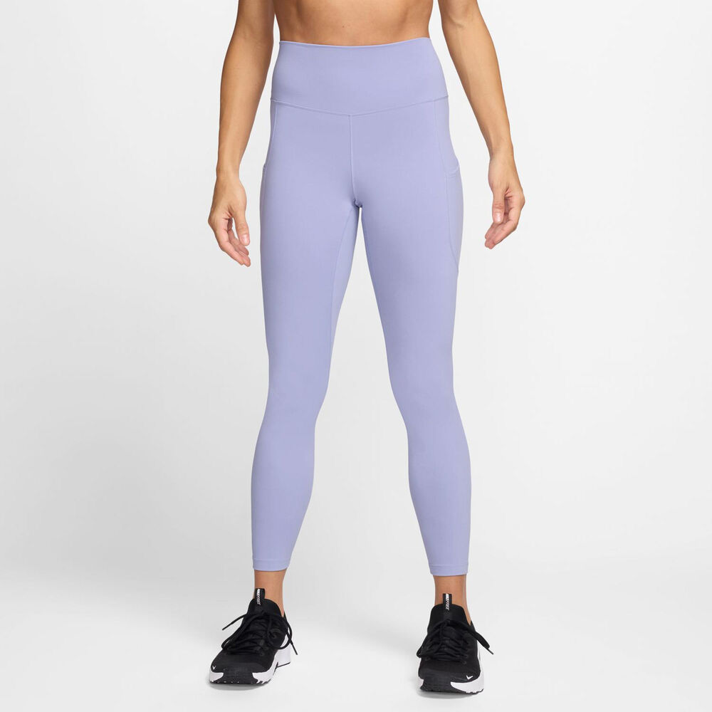 Nike Dri-FIT One High Rise 7/8 Malla Mujeres-Morado