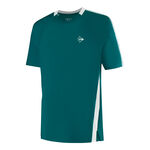 Ropa de tenis Dunlop Dunlop Game Camiseta de manga corta Hombres-verde oscuro, blanco