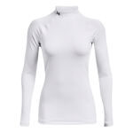 Ropa Under Armour Under Armour Coldgear Authentics Mockneck Camiseta De Manga Larga Mujeres-Blanco