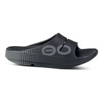 Zapatillas para correr OOFOS OOFOS Ooahh Sport Zapato de recuperaci&oacute;n Unisex - gris oscuro, blanco