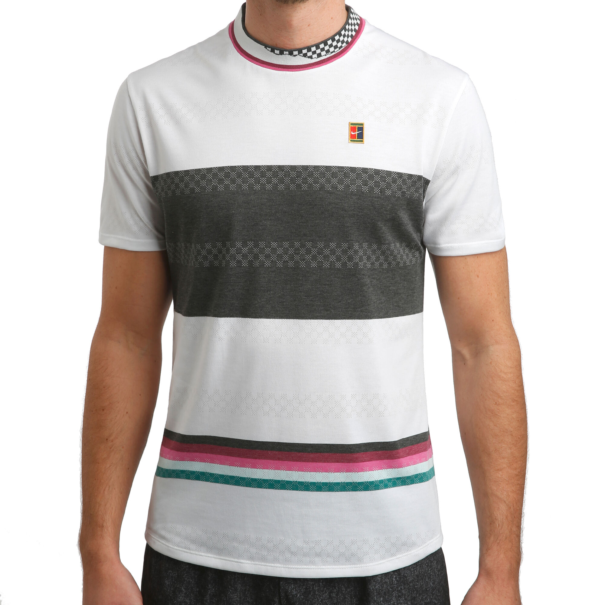 Court Challenger Camiseta De Manga Corta Hombres - Blanco, Negro compra online | Tennis-Point