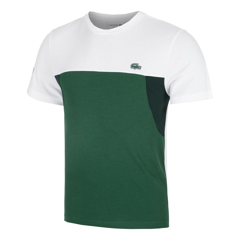 Lacoste Urban Colorblock Camiseta De Manga Corta Hombres-Blanco