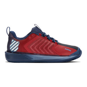 K-Swiss Ultrashot 3 Zapatilla Tierra Batida Hombres - Rojo Oscuro, Azul Oscuro