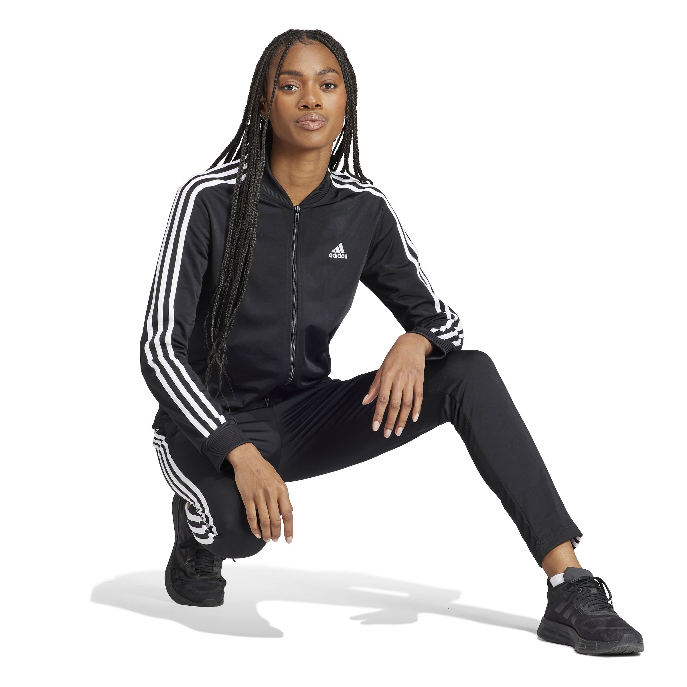 Buy adidas 3 Stripes Chandal Mujeres Negro Blanco online Tennis Point ES
