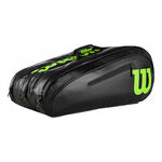 Bolsas De Tenis Wilson Elite 15 Pack SMU Black/ Wild Lime
