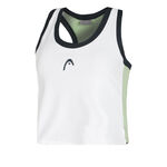 Ropa HEAD HEAD Play Crop Camiseta De Tirantes Mujeres-Blanco,Azul Oscuro