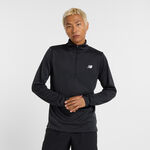 Ropa New Balance New Balance Knit 1/4 Zip Camiseta De Manga Larga Hombres-Negro