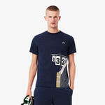 Ropa Lacoste Lacoste Camiseta De Manga Corta Hombres-Azul Oscuro
