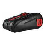Bolsas de tenis Wilson Wilson Elite Raquetero De 15 Edici&oacute;n Especial-Negro,Rojo