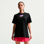 Ropa de tenis Nike Nike Dri-Fit Slam Oversize Camiseta de manga corta Mujeres-negro