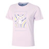 Mind Swirl Court Camiseta De Manga Corta Mujeres-Morado,Multicolor