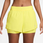 Ropa Nike Nike Swift 2in1 Pantalones cortos Mujeres - amarillo lim&oacute;n, plateado