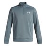 Quarter Half-Zip Camiseta de manga larga Hombres-azul claro