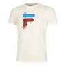 Nevio Camiseta De Manga Corta Hombres-Crema,Azul