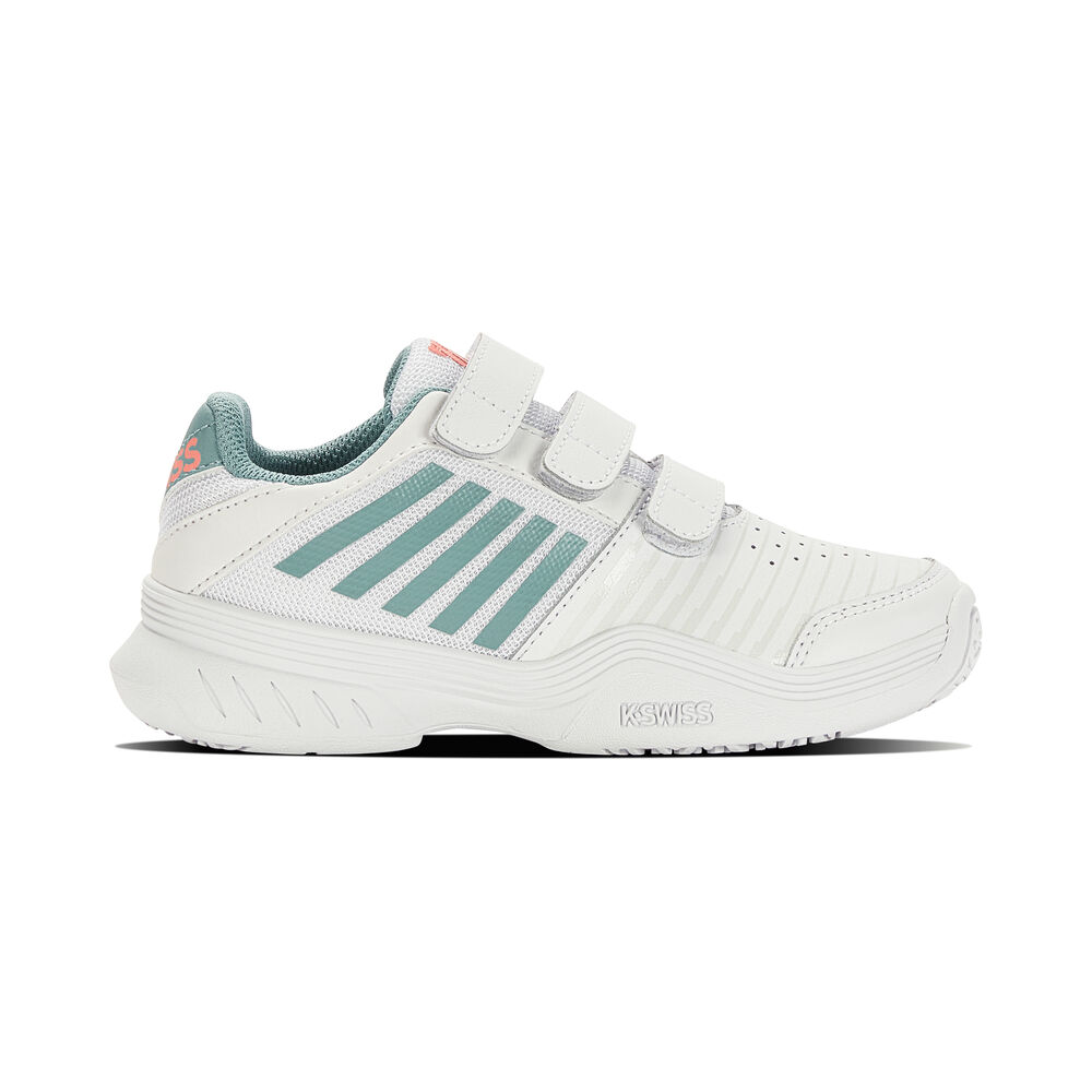 K-Swiss Court Express Strap Omni Zapatilla Todas Las Superficies Niños - Blanco, Turquesa