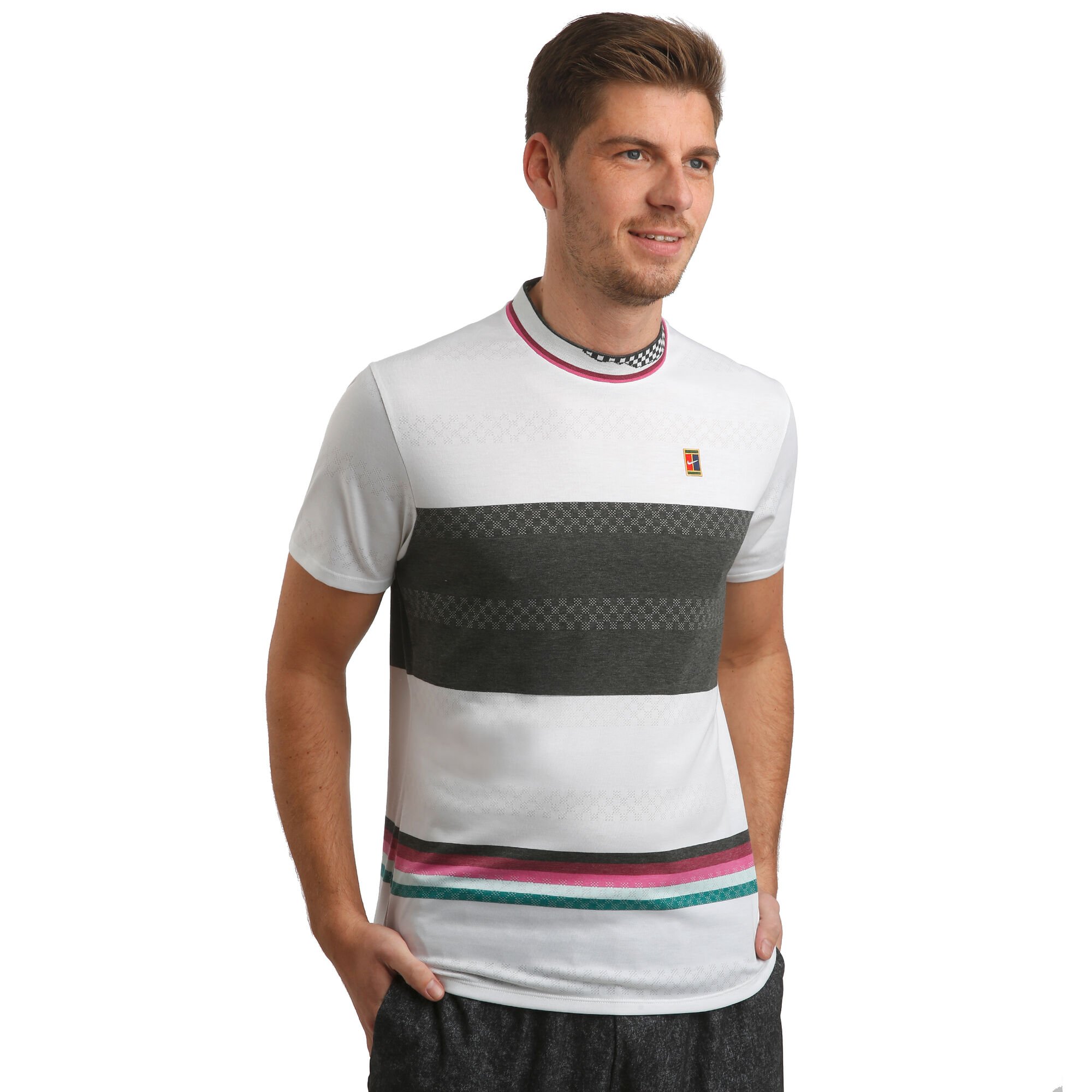 Nike Court Challenger Camiseta De Manga Corta Hombres - Blanco, Negro compra online |