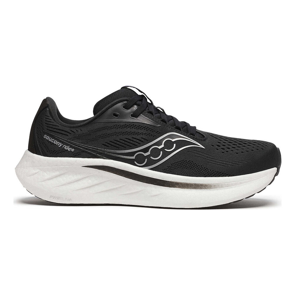 Saucony Ride 18 Zapatilla Neutral Mujeres - Negro, Blanco
