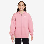 Ropa Nike Nike Club Fleece Oversized Full-Zip Sudadera Con Cremallera Chicas-Rosa