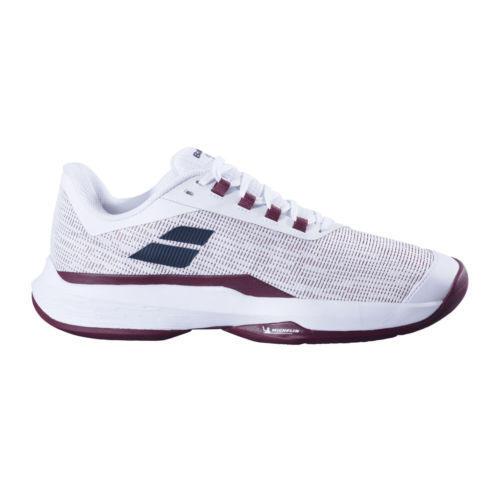 Babolat Jet Tere 2 AC Zapatilla Todas Las Superficies Hombres-Blanco,Rojo Oscuro