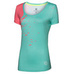 Ropa BIDI BADU BIDI BADU Amari Tech Round-Neck Camiseta De Manga Corta Mujeres-Mint,Coral