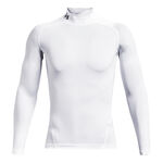 Ropa Under Armour Under Armour Heatgear Comp Mock Camiseta De Manga Larga Hombres-Blanco
