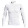 Heatgear Comp Mock Camiseta De Manga Larga Hombres-Blanco