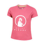 Ropa Quiet Please Quiet Please Baseline Logo Camiseta De Manga Corta Chicas-Rosa