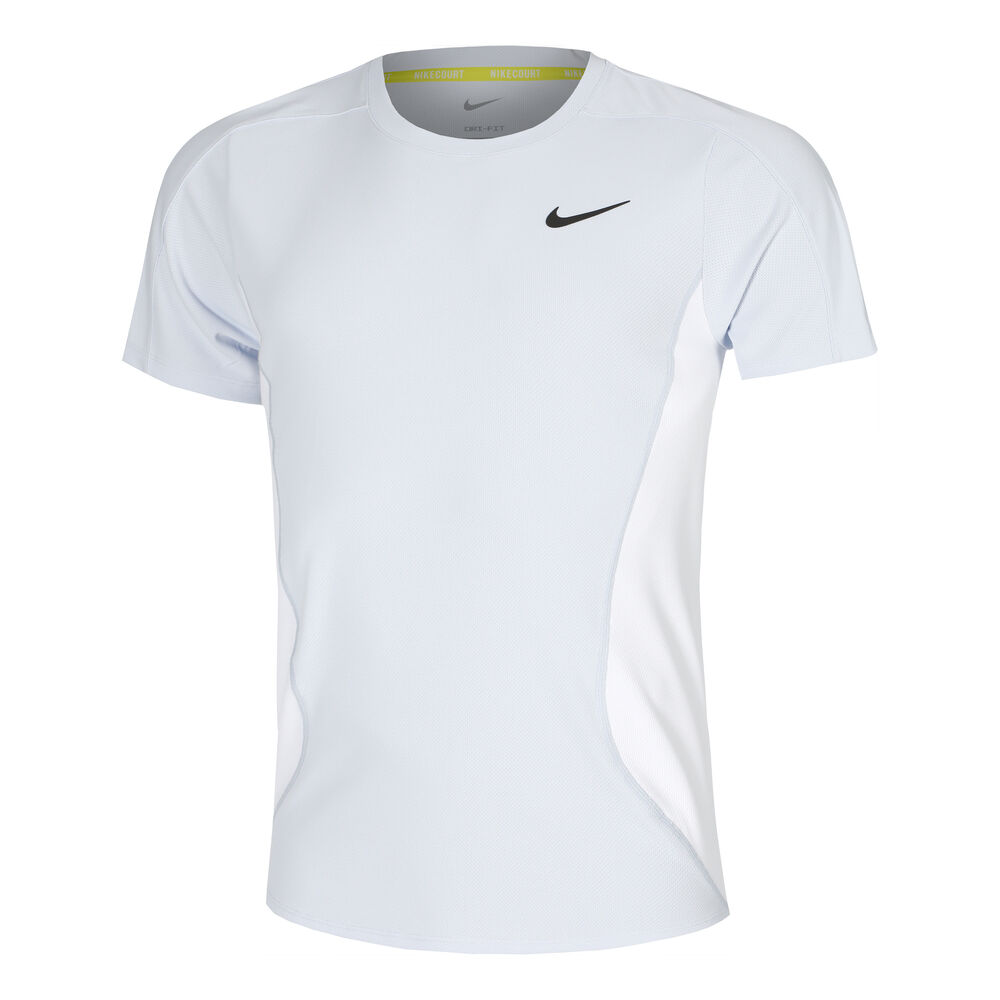 Nike Court Dri-Fit Advantage Slam Camiseta De Manga Corta Hombres-Gris Claro,Blanco