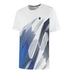 K-Swiss K-Swiss KS AP HYPERCOURT PRINT CREW 6 Camiseta de manga corta Hombres-blanco
