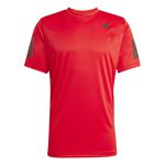 Ropa adidas adidas Club 3Stripes Camiseta de manga corta Hombres - rojo, 