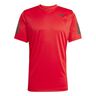 Club 3Stripes Camiseta de manga corta Hombres - rojo, 