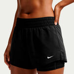 Ropa interior Nike Nike Dri-Fit One Mid Rise 2in1 3in Sujetador deportivo Mujeres-negro, blanco