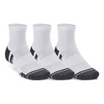 Ropa Under Armour Under Armour Performance Tech Quarter Calcetines De Tenis Pack De 3-Blanco