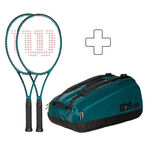 Pack Raqueta + Raquetero Wilson 2x Blade 98S V9 plus Schlägertasche