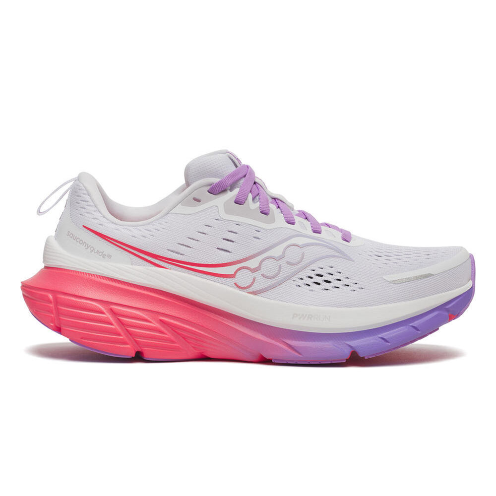 Saucony Guide 18 Zapatilla De Estabilidad Mujeres - Blanco, Rosa
