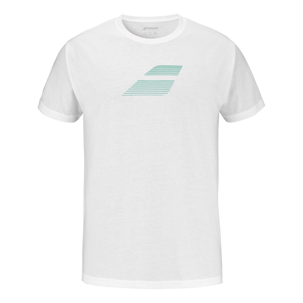 Babolat Exercise Big Flag Camiseta De Manga Corta Hombres-Blanco