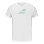 Ropa Babolat Babolat Exercise Big Flag Camiseta De Manga Corta Hombres-Blanco