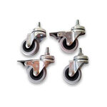 Equipamiento técnico Gamma Gamma Rollen Set Für Standard Soporte De Suelo-Plateado,Negro