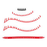 Accesorios para raquetas Yonex Yonex VCORE 98/98L Scarlet Juego De Cintas Con Ojales-Negro