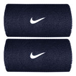 Ropa Nike Nike Swoosh Classic Doublewide Cinta para sudor Unisex - azul oscuro, blanco
