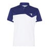 Court Polo Hombres-Blanco,Azul Oscuro