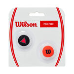 Accesorios para raquetas Wilson Wilson Clash Pro Feel Clash Antivibradores Pack De 2-Negro,Rojo