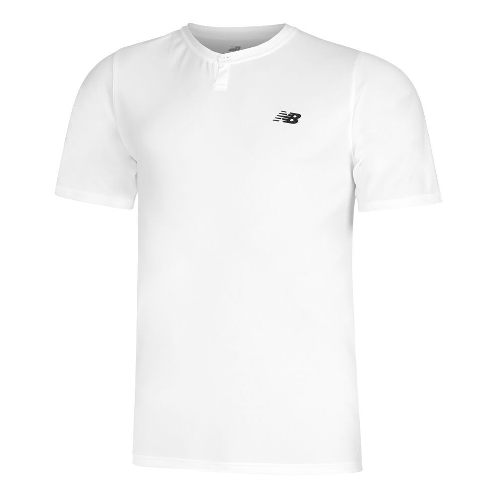 new balance tournament camiseta de manga corta hombres - blanco
