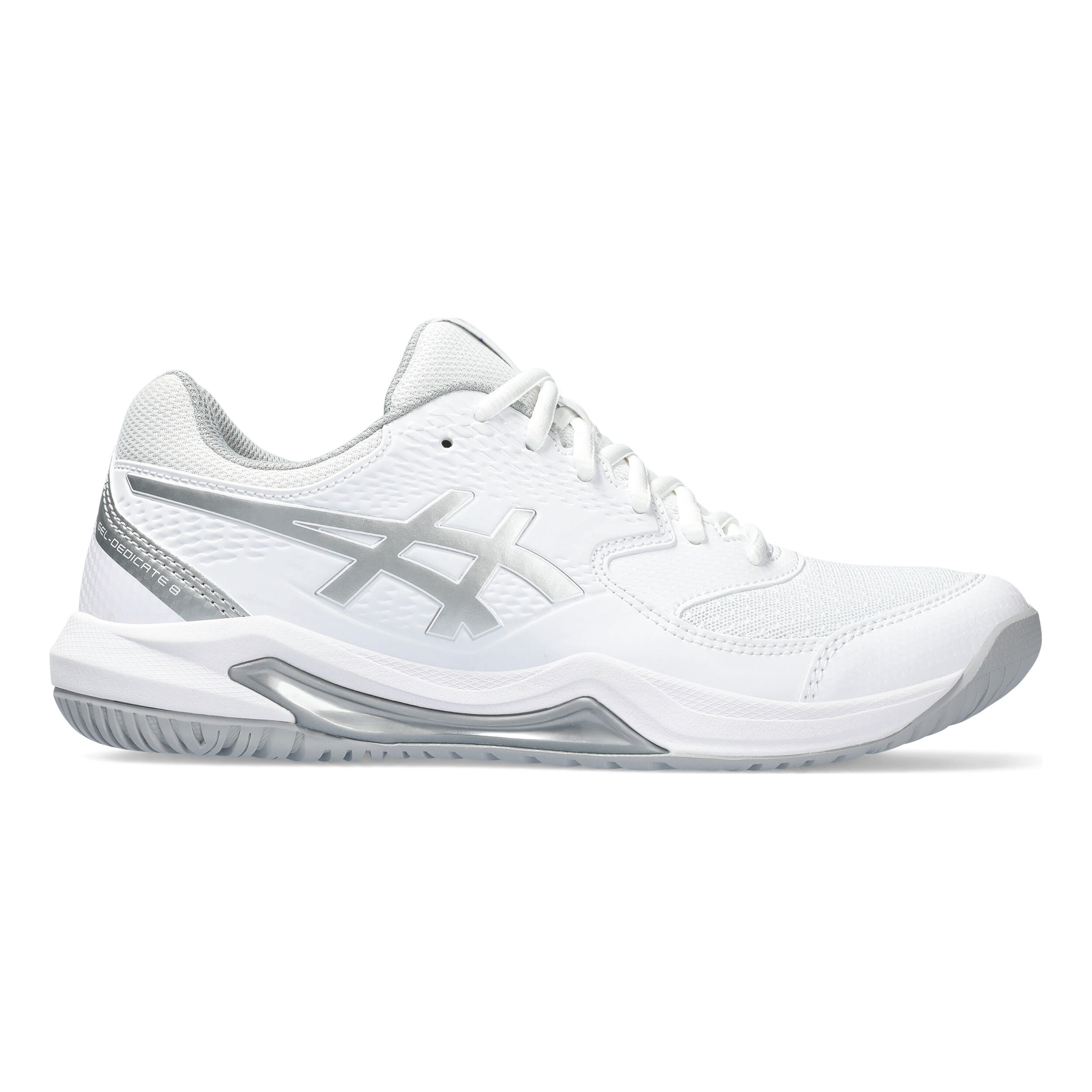 Buy ASICS Gel Dedicate 8 Zapatilla Todas Las Superficies Mujeres Blanco Plateado online Tennis Point ES